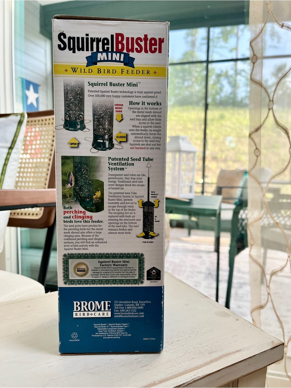 Squirrel Buster Mini Wild Bird Feeder - Green - NIB - Picture 5 of 8